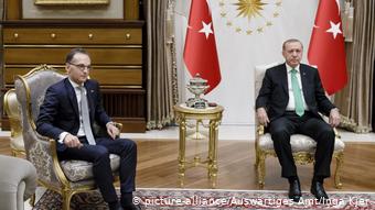 Türkei Ankara Präsident Erdogan und Heiko Maas Bundesaußenminister, Außenminister, Treffen