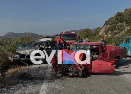 Θανατηφόρο τροχαίο στην Εύβοια με έναν νεκρό και τραυματίες